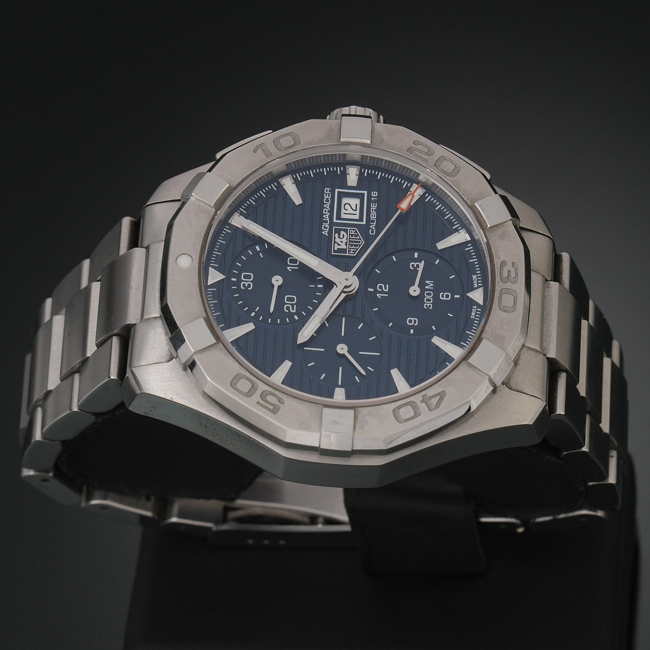 TAG HEUER(USED)태그호이어 아쿠아레이서 스틸 오토 크로노 CAY2112-2